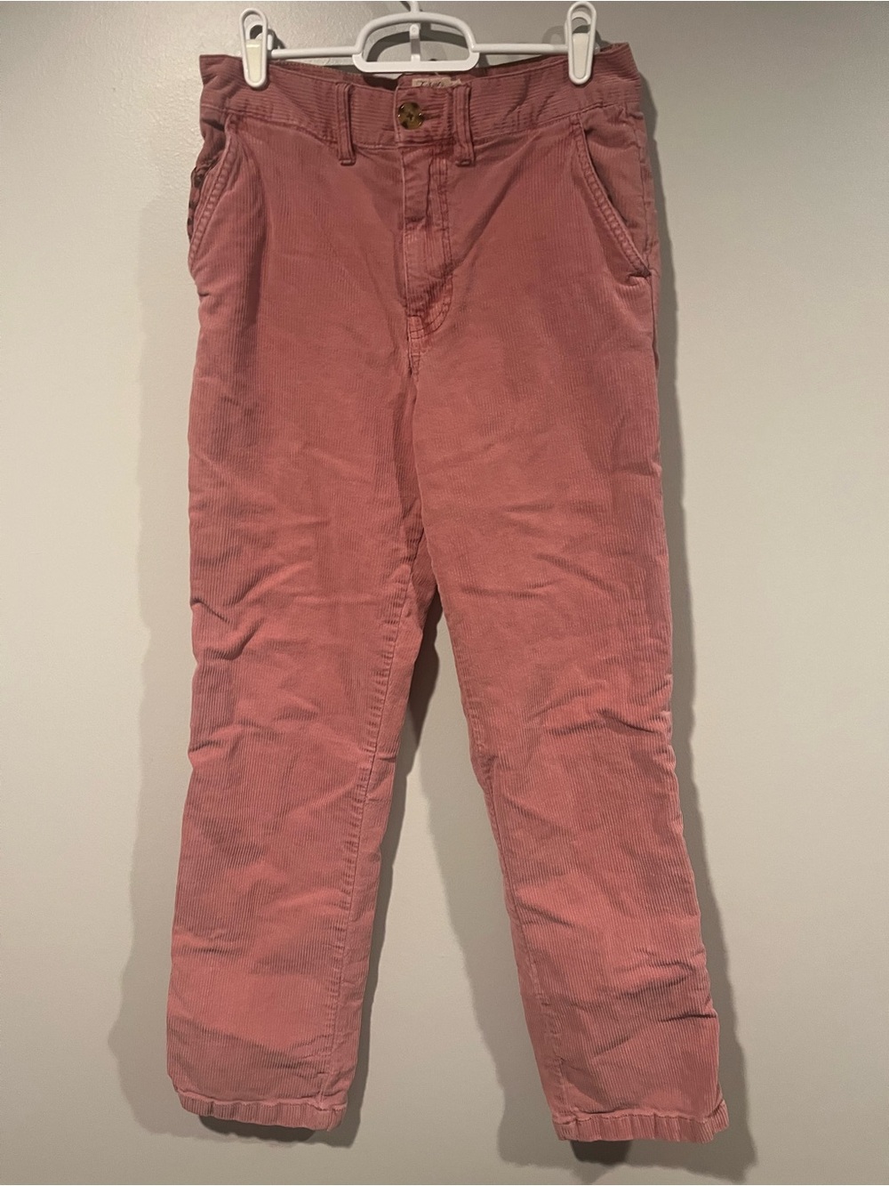 Faherty Rose Corduroy High-Rise Trousers